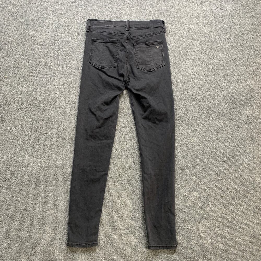 Rag & Bone Jeans‎ Womens 27 Faded Black Denim High Rise Ankle Skinny Stretch - Picture 9 of 11